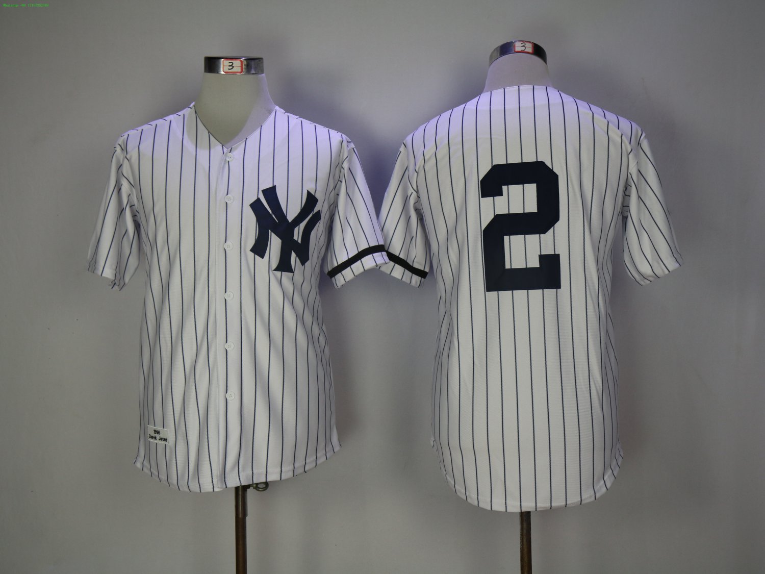 2 Derek Jeter Stitched Baseball Jersey Color while 2