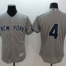 4 Lou Gehrig Stitched Baseball Jersey Color grey 1