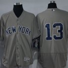 13 Alex Rodriguez Stitched Baseball Jersey Color grey 1