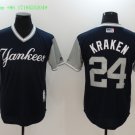 24 Gary Sanchez Stitched Baseball Jersey Color blue 1