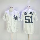 51 Bernie Williams Stitched Baseball Jersey Color while 1