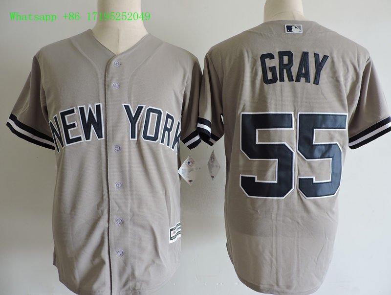 55 Sonny Gray Stitched Baseball Jersey Color grey 2