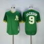 9 Reggie Jackson Stitched Baseball Jersey Color green 1