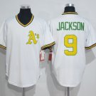 9 Reggie Jackson Stitched Baseball Jersey Color while 1