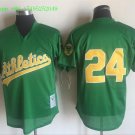 24 Rickey Henderson Stitched Baseball Jersey Color green 2