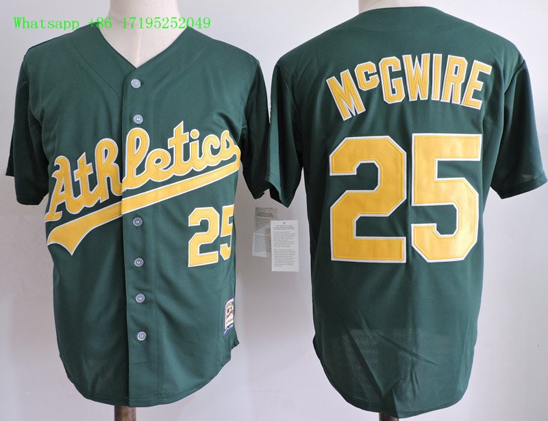 25 Mark Mcgwire Stitched Baseball Jersey Color green 2
