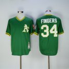 34 Rollie Fingers Stitched Baseball Jersey Color green 1