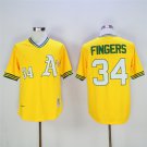 34 Rollie Fingers Stitched Baseball Jersey Color yellow 1