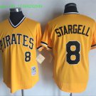 8 Willie Stargell Stitched Baseball Jersey Color yellow 1