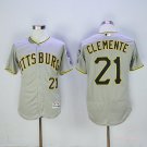 21 Roberto Clemente Stitched Baseball Jersey Color grey 2