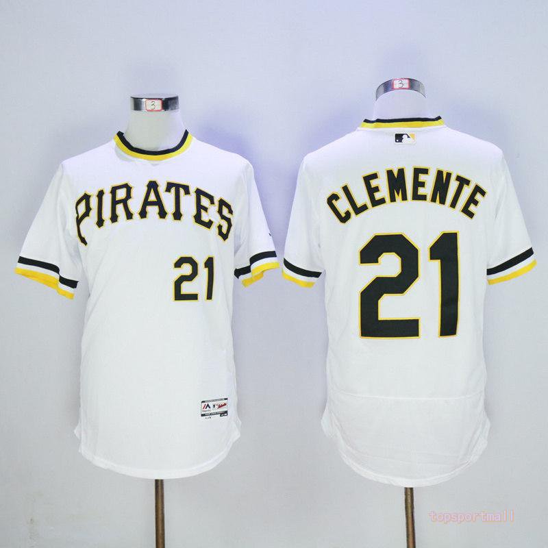 21 Roberto Clemente Stitched Baseball Jersey Color while 1