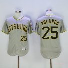 25 Gregory Polanco Stitched Baseball Jersey Color grey 1