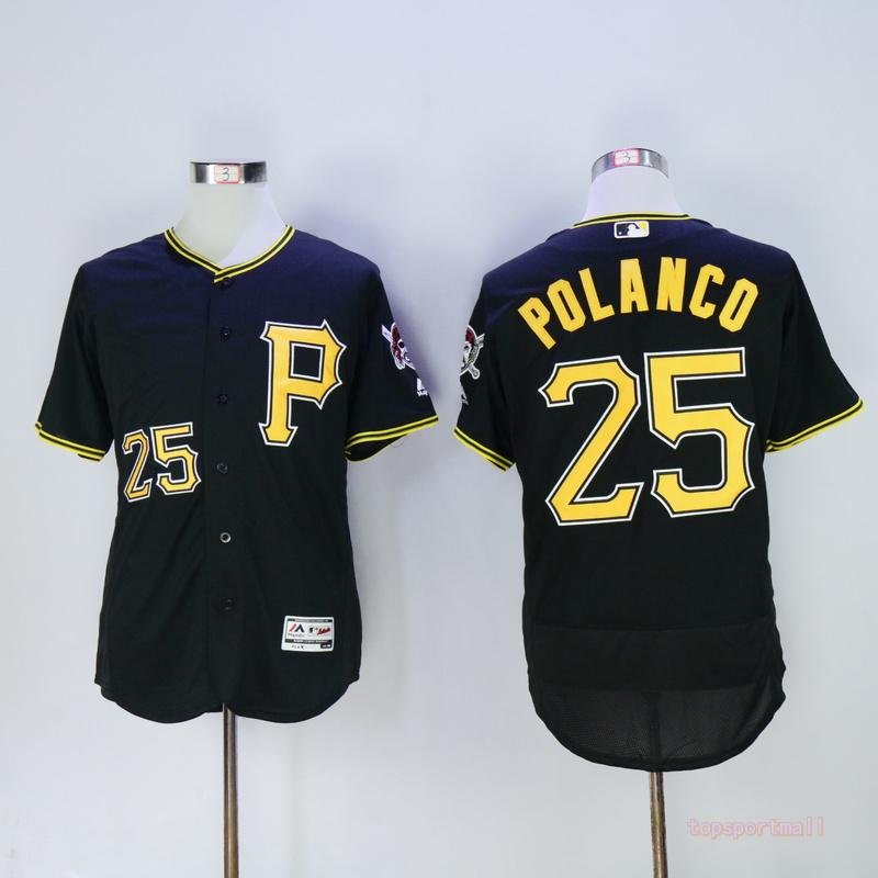 25 Gregory Polanco Stitched Baseball Jersey Color blue 1