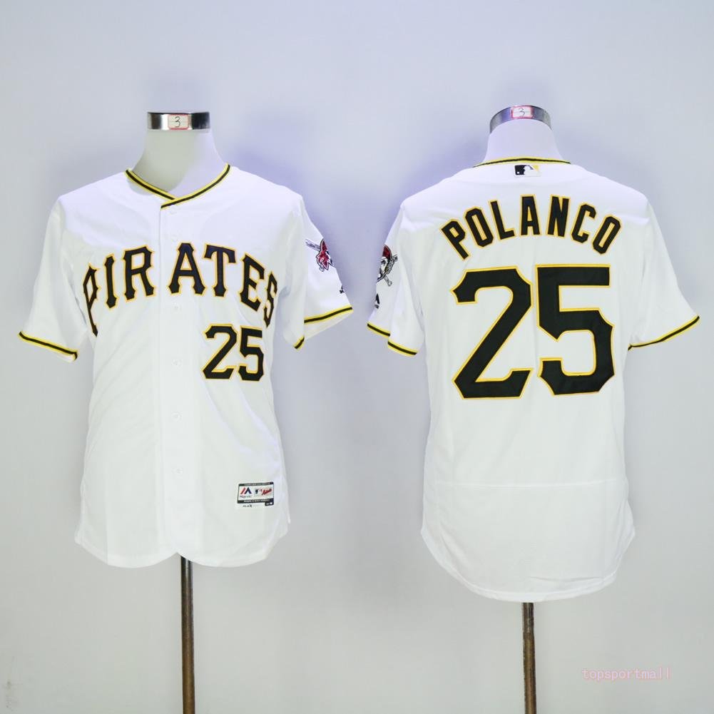 25 Gregory Polanco Stitched Baseball Jersey Color while 1