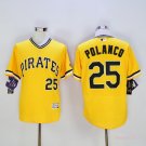 25 Gregory Polanco Stitched Baseball Jersey Color yellow 1