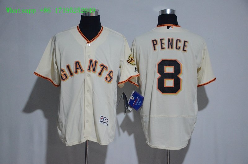 8 Hunter Pence Stitched Baseball Jersey Color while 1