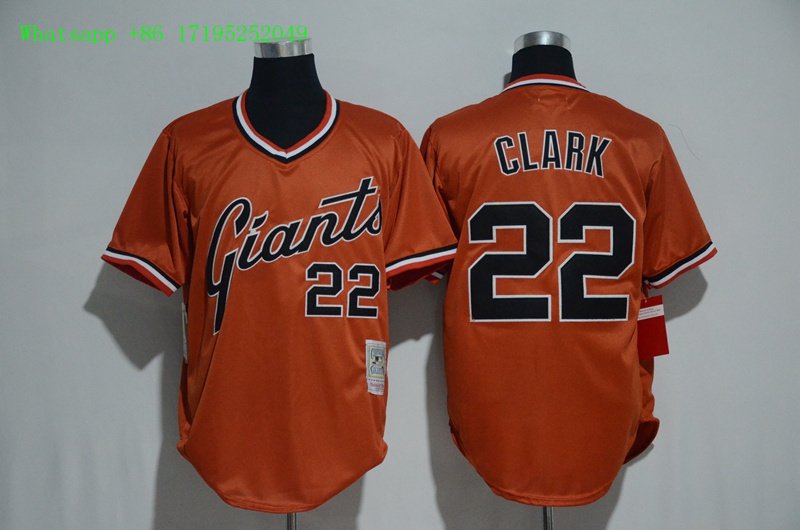 22 Will Clark Stitched Baseball Jersey Color orange 1