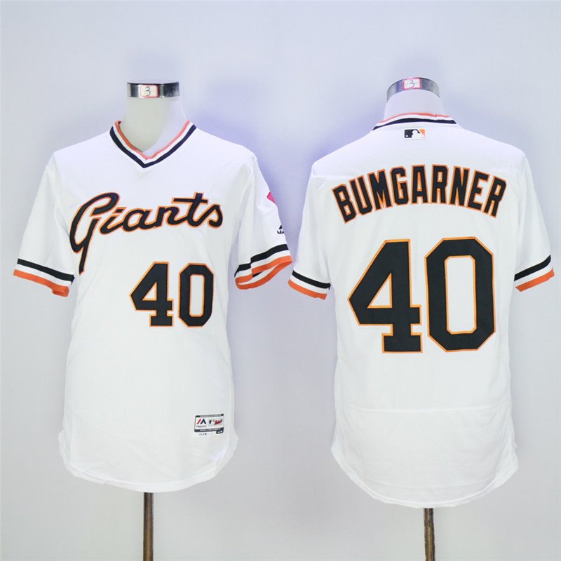 40 Madison Bumgarner Stitched Baseball Jersey Color while 3