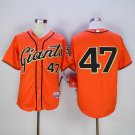 47 Johnny Cueto Stitched Baseball Jersey Color orange 1