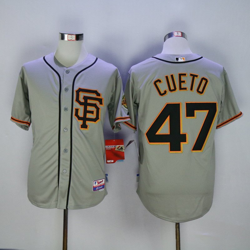 47 Johnny Cueto Stitched Baseball Jersey Color grey 2