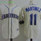 11 EDGAR MARTINEZ Stitched Baseball Jersey Color while 2