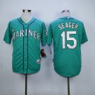 15 Kyle Seager Stitched Baseball Jersey Color green 2
