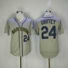24 Ken Griffey Stitched Baseball Jersey Color grey 1