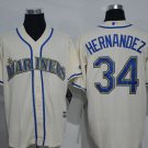 34 Felix Hernandez Stitched Baseball Jersey Color while 1