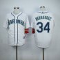 34 Felix Hernandez Stitched Baseball Jersey Color while 3