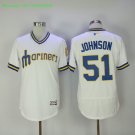 51 Randy Johnson Stitched Baseball Jersey Color while 3