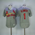 1 Ozzie Smith Stitched Baseball Jersey Color grey 1