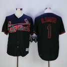 1 Ozzie Smith Stitched Baseball Jersey Color black 1