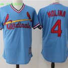 4 Yadier Molina Stitched Baseball Jersey Color blue 1