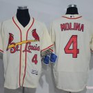 4 Yadier Molina Stitched Baseball Jersey Color while 3