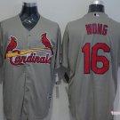 16 Kolten Wong Stitched Baseball Jersey Color grey 1