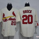 20 Lou Brock Stitched Baseball Jersey Color while 1