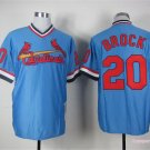 20 Lou Brock Stitched Baseball Jersey Color blue 1