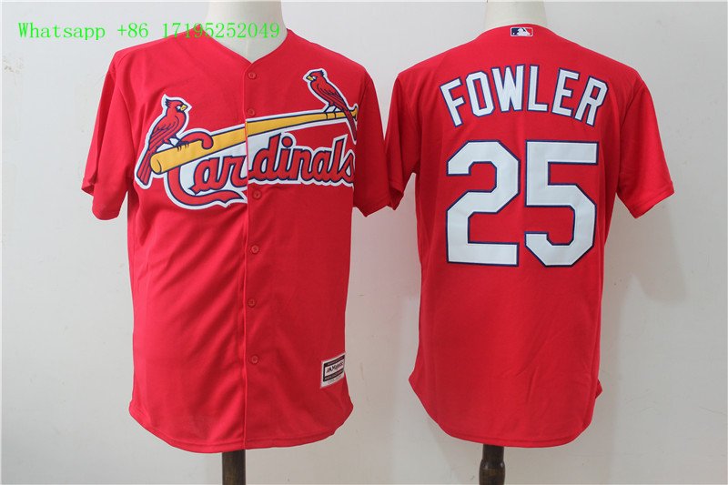 25 Dexter Fowler Stitched Baseball Jersey Color red 1