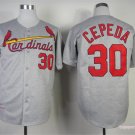  30 Orlando Cepeda Stitched Baseball Jersey Color grey 1