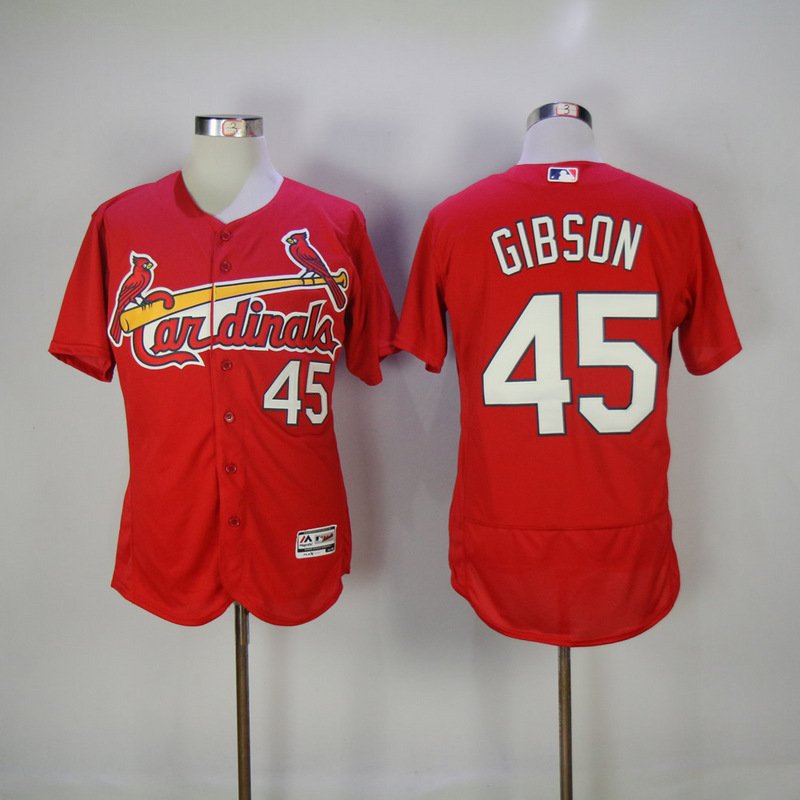 45 Bob Gibson Stitched Baseball Jersey Color red 1