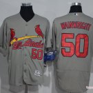 50 Adam Wainwright Stitched Baseball Jersey Color grey 1