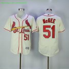 51 Willie McGee Stitched Baseball Jersey Color while 1