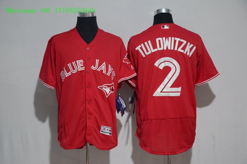 &Acirc;&nbsp;2 Troy Tulowitzki Stitched Baseball Jersey Color red 1