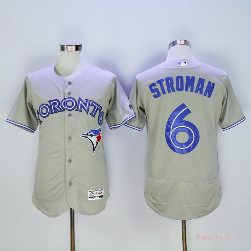 6 Marcus Stroman Stitched Baseball Jersey Color grey 1