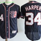 34 Bryce Harper Stitched Baseball Jersey Color blue 1