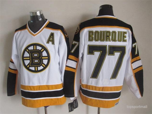 77 Ray Bourque&Acirc;&nbsp;Stitched Hockey Jersey Color while 1