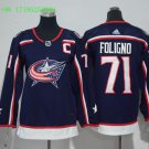 71 Nick Foligno Stitched Hockey Jersey Color blue 1
