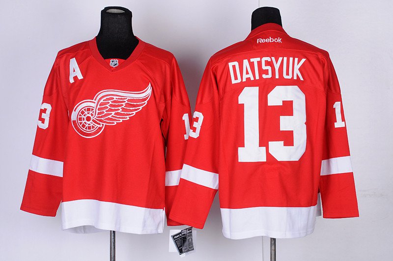 13 Pavel Datsyuk Stitched Hockey Jersey Color red 1