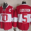 5 Nicklas Lidstrom Stitched Hockey Jersey Color red 1