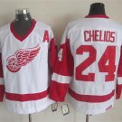 24 Chris Chelios Stitched Hockey Jersey Color while 1